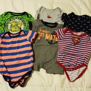 Baby boy onesie tshirts most of them are size 6/9
